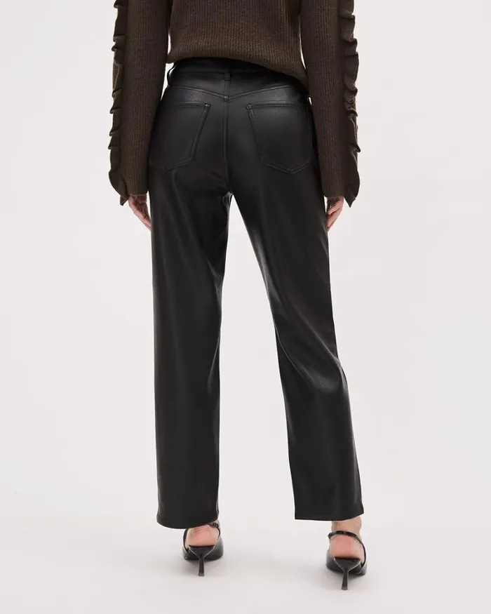 RWandCO HighRise StraightLeg HighRise Faux Leather Pant Black 8211 Women RWandCO HighRise StraightLeg HighRise Faux Leather Pant Black 8211 Women