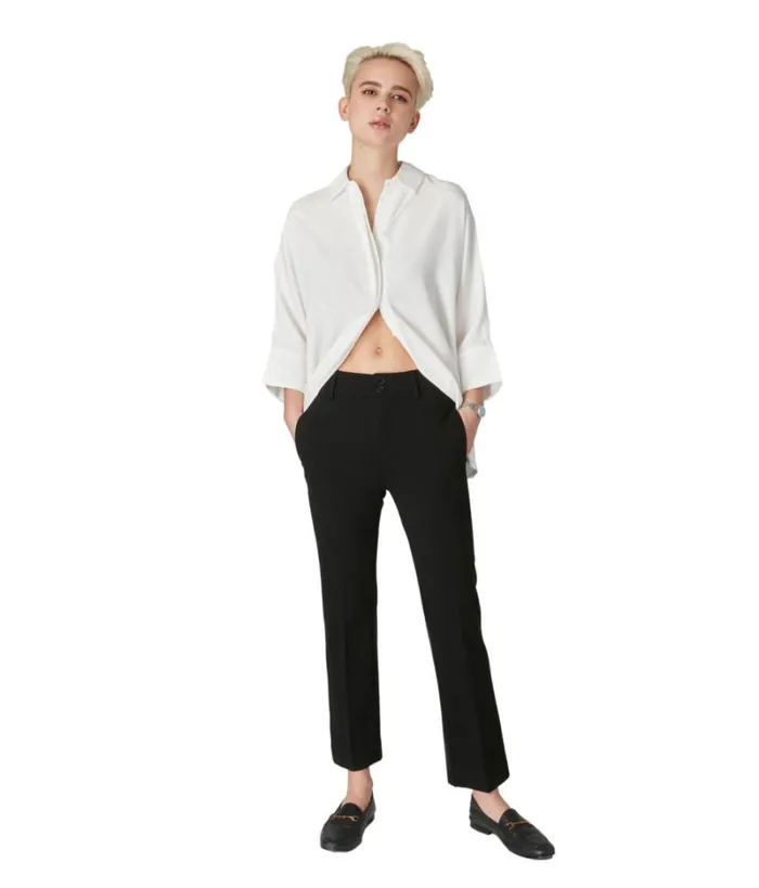RWandCO Jeans Lola Jeans ElliottJBLK High Rise Straight Ponte Pant Black 8211 Women