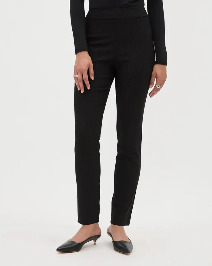 RWandCO Leggings Striped AnkleLength Twill City Legging Pant Black Pin Stripe 8211 Women RWandCO Leggings Striped AnkleLength Twill City Legging Pant Black Pin Stripe 8211 Women
