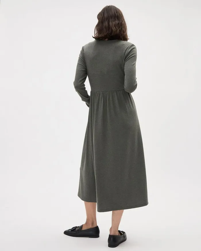 RWandCO Nursing Nursing Wrap Ribbed Sweater Dress 8211 Thyme Maternity Deep Depths 8211 Women RWandCO Nursing Nursing Wrap Ribbed Sweater Dress 8211 Thyme Maternity Deep Depths 8211 Women