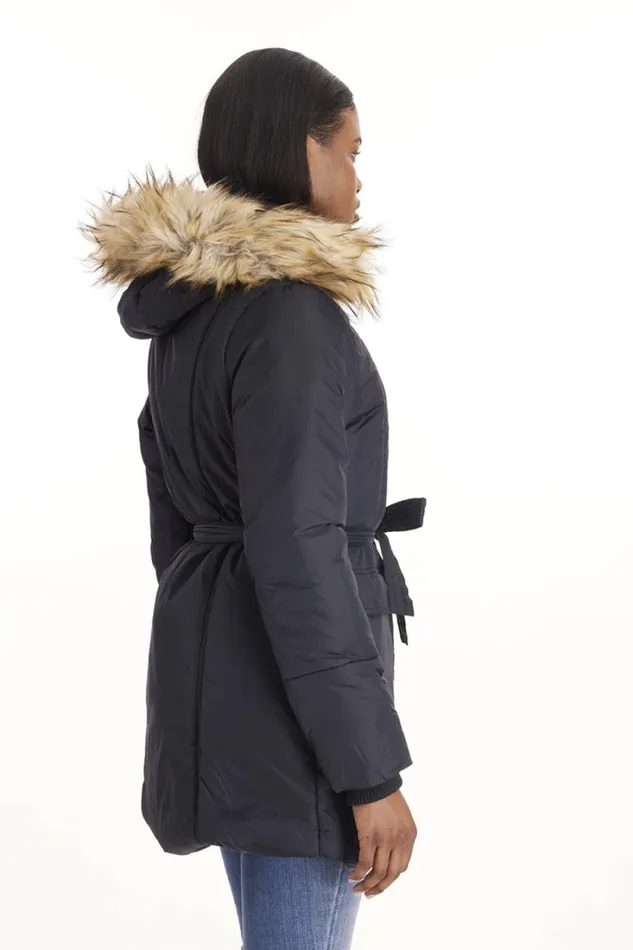 RWandCO Outerwear Rachel 8211 3 In 1 Maternity Coat With Belt 8211 Modern Eternity Maternity Black 8211 Women