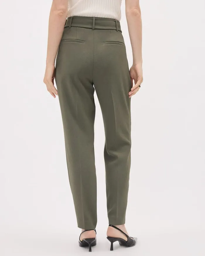 RWandCO Pants TaperedLeg HighRise Ankle Pant With Belt Dusty Olive 8211 Women RWandCO Pants TaperedLeg HighRise Ankle Pant With Belt Dusty Olive 8211 Women