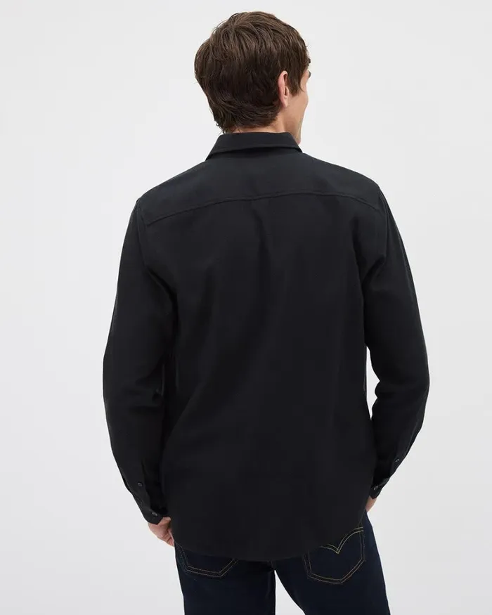 RWandCO Shirts SlimFit Brushed Twill Shirt Black 8211 Men