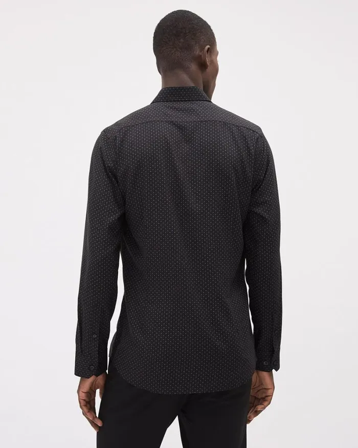 RWandCO Shirts SlimFit KnitLike Dress Shirt Black And Blue Pattern 8211 Men RWandCO Shirts SlimFit KnitLike Dress Shirt Black And Blue Pattern 8211 Men