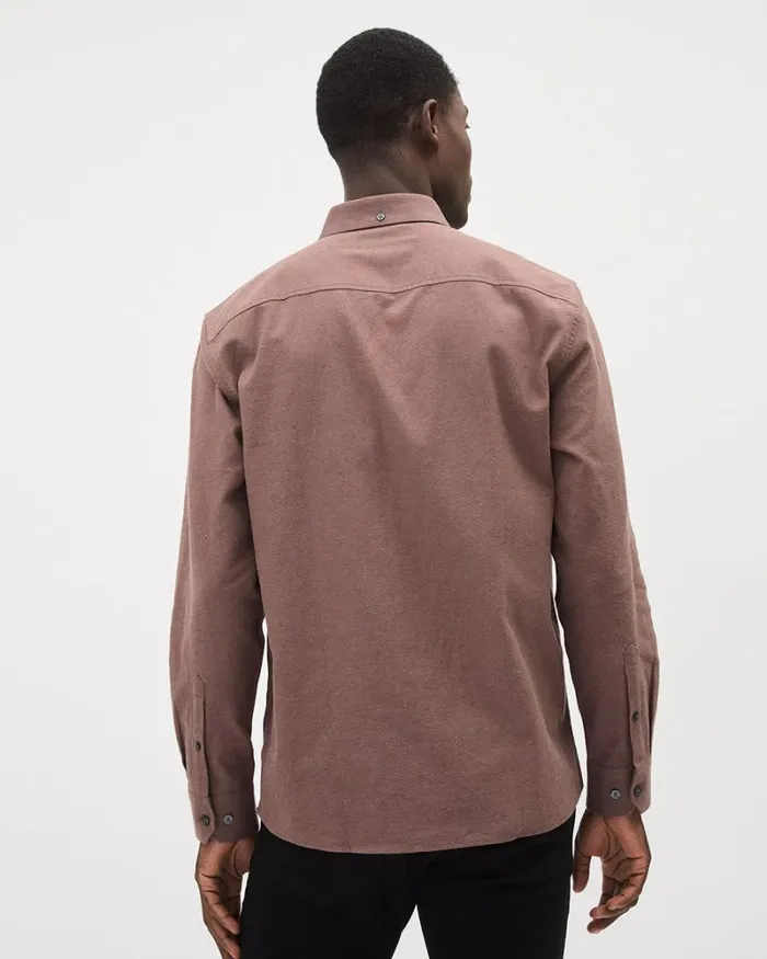 RWandCO Shirts Solid LongSleeve Cotton Oxford Shirt Rosewood 8211 Men RWandCO Shirts Solid LongSleeve Cotton Oxford Shirt Rosewood 8211 Men