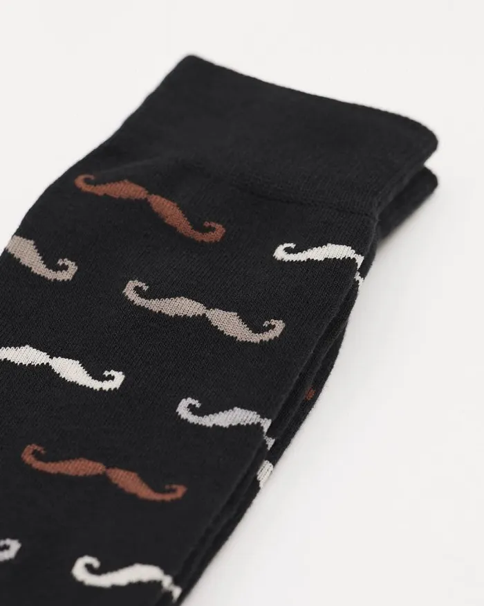RWandCO Socks Movember Socks Black 8211 Men RWandCO Socks Movember Socks Black 8211 Men