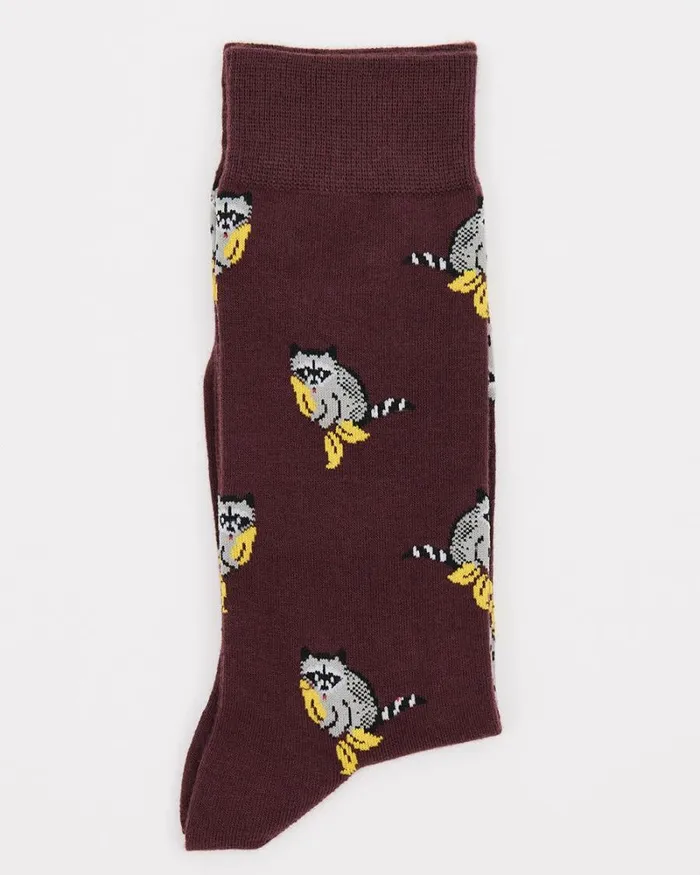 RWandCO Socks Raccoon Socks Bitter Chocolate 8211 Men