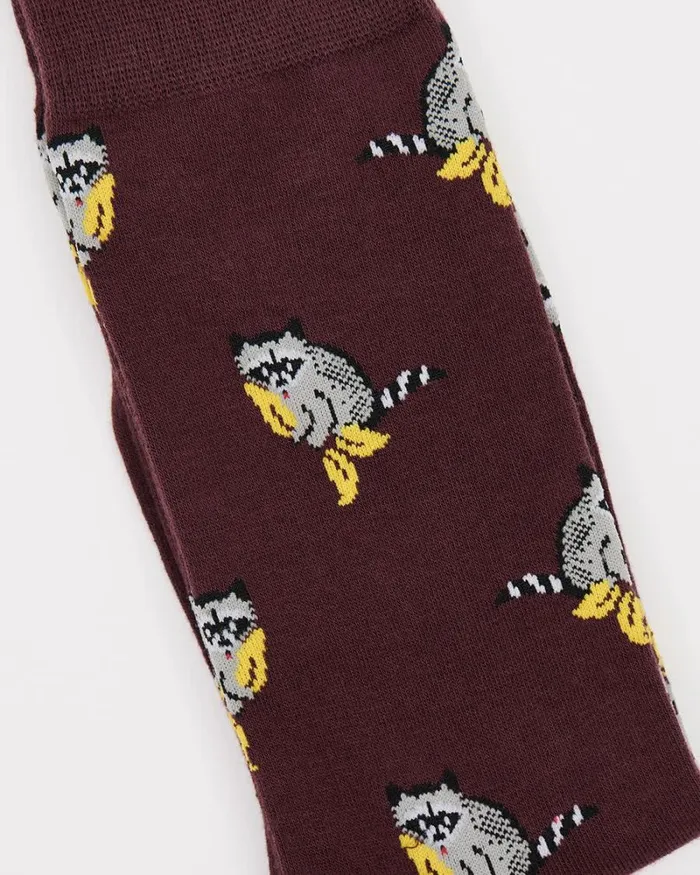 RWandCO Socks Raccoon Socks Bitter Chocolate 8211 Men RWandCO Socks Raccoon Socks Bitter Chocolate 8211 Men