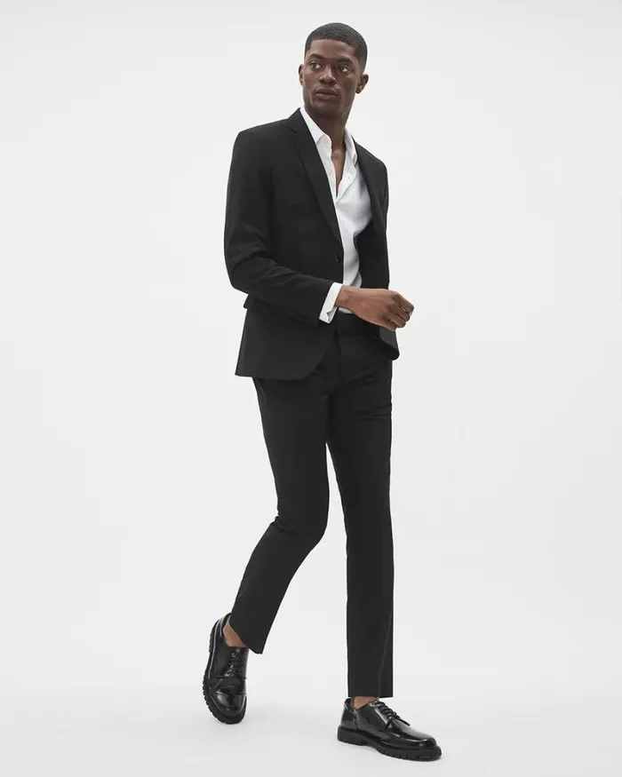 RWandCO Suit Pants Essential Black WoolBlend Suit Pant Black 8211 Men
