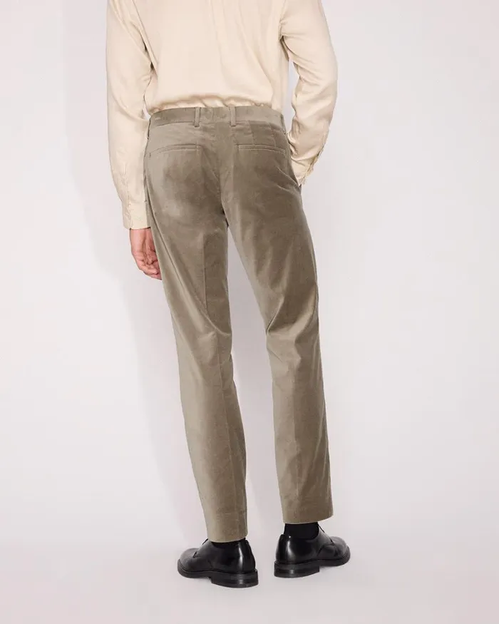 RWandCO Suits TailoredFit Velvet Suit Pant Champagne 8211 Men