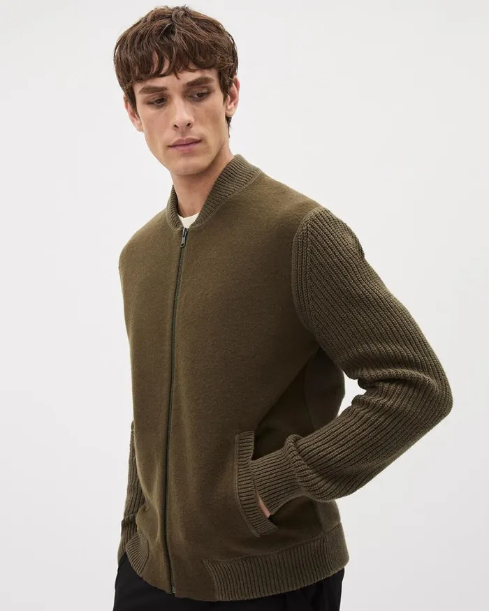 RWandCO Sweaters and Cardigans Boiled Wool Cardigan Evening Grove 8211 Men RWandCO Sweaters and Cardigans Boiled Wool Cardigan Evening Grove 8211 Men