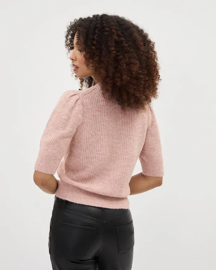 RWandCO Sweaters and Cardigans ElbowSleeve CrewNeck Pullover With Bow Rose Dust Mix 8211 Women RWandCO Sweaters and Cardigans ElbowSleeve CrewNeck Pullover With Bow Rose Dust Mix 8211 Women