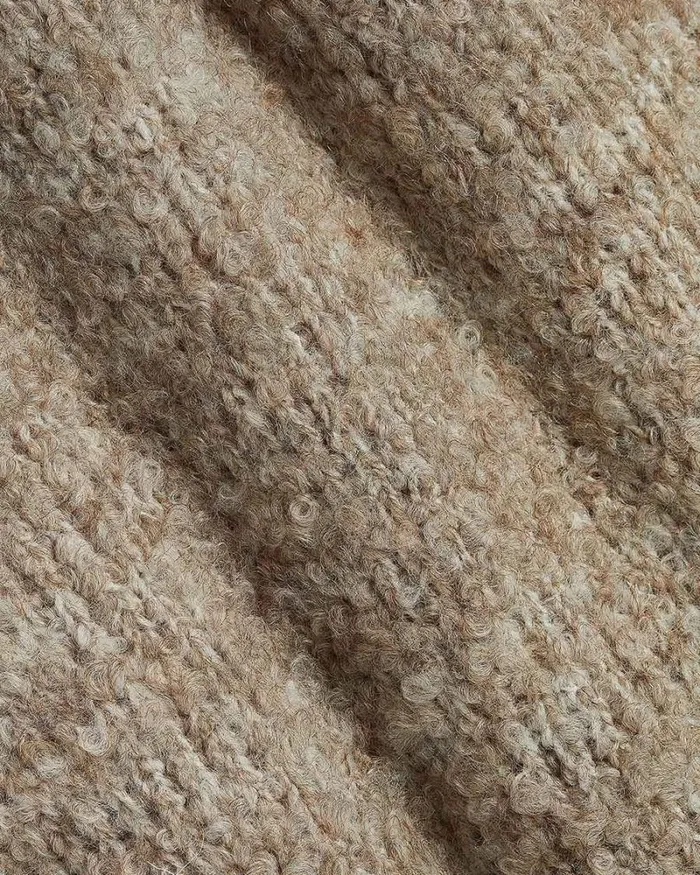 RWandCO Sweaters and Cardigans LongSleeve ButtonedDown Boucl Cardigan Stucco Mix 8211 Women RWandCO Sweaters and Cardigans LongSleeve ButtonedDown Boucl Cardigan Stucco Mix 8211 Women