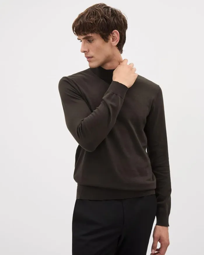 RWandCO Sweaters and Cardigans LongSleeve MockNeck Sweater Espresso Bean 8211 Men RWandCO Sweaters and Cardigans LongSleeve MockNeck Sweater Espresso Bean 8211 Men