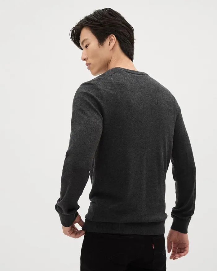 RWandCO Sweaters and Cardigans Solid LongSleeve CrewNeck Sweater Charcoal Mix 8211 Men RWandCO Sweaters and Cardigans Solid LongSleeve CrewNeck Sweater Charcoal Mix 8211 Men