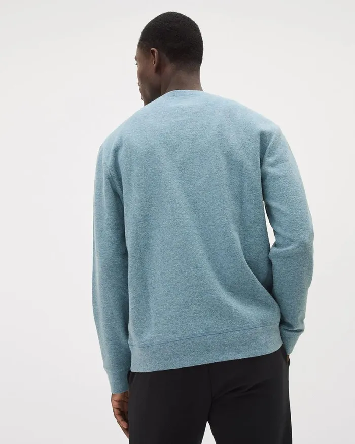 RWandCO Sweatshirts and Hoodies Brushed Waffle CrewNeck Ribbed Sweater Heather Windblue 8211 Men RWandCO Sweatshirts and Hoodies Brushed Waffle CrewNeck Ribbed Sweater Heather Windblue 8211 Men