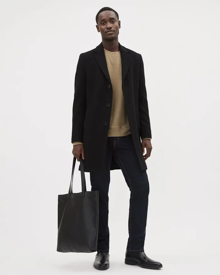RWandCO Sweatshirts and Hoodies Brushed Waffle CrewNeck Ribbed Sweater Shitake 8211 Men