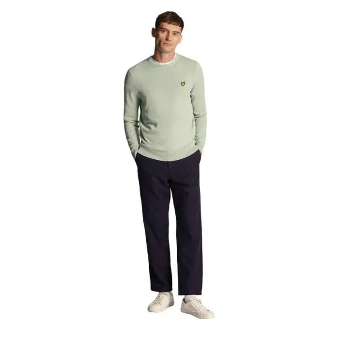 RWandCO Sweatshirts and Hoodies Lyle and Scott 8211 Mens Cotton Crew Neck Sweater Light Green 8211 Men RWandCO Sweatshirts and Hoodies Lyle and Scott 8211 Mens Cotton Crew Neck Sweater Light Green 8211 Men