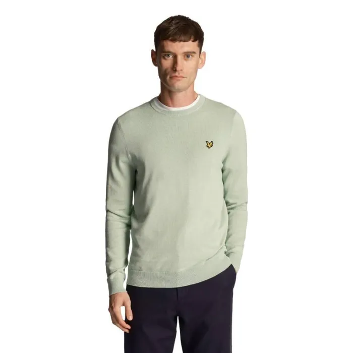 RWandCO Sweatshirts and Hoodies Lyle and Scott 8211 Mens Cotton Crew Neck Sweater Light Green 8211 Men RWandCO Sweatshirts and Hoodies Lyle and Scott 8211 Mens Cotton Crew Neck Sweater Light Green 8211 Men