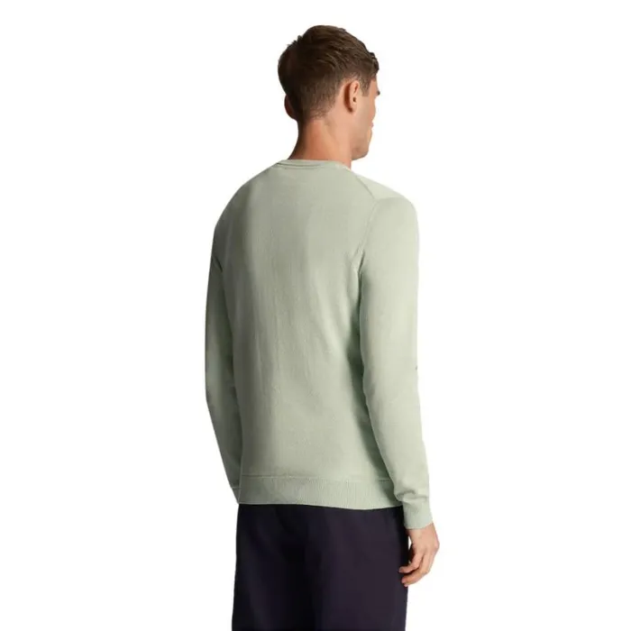 RWandCO Sweatshirts and Hoodies Lyle and Scott 8211 Mens Cotton Crew Neck Sweater Light Green 8211 Men RWandCO Sweatshirts and Hoodies Lyle and Scott 8211 Mens Cotton Crew Neck Sweater Light Green 8211 Men