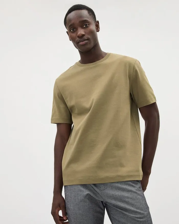 RWandCO TShirts Interlock CrewNeck TShirt Tea Leaf 8211 Men
