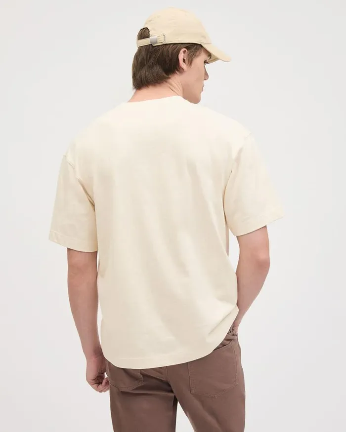RWandCO TShirts Oversized ShortSleeve CrewNeck Tee Natural Beige 8211 Men RWandCO TShirts Oversized ShortSleeve CrewNeck Tee Natural Beige 8211 Men