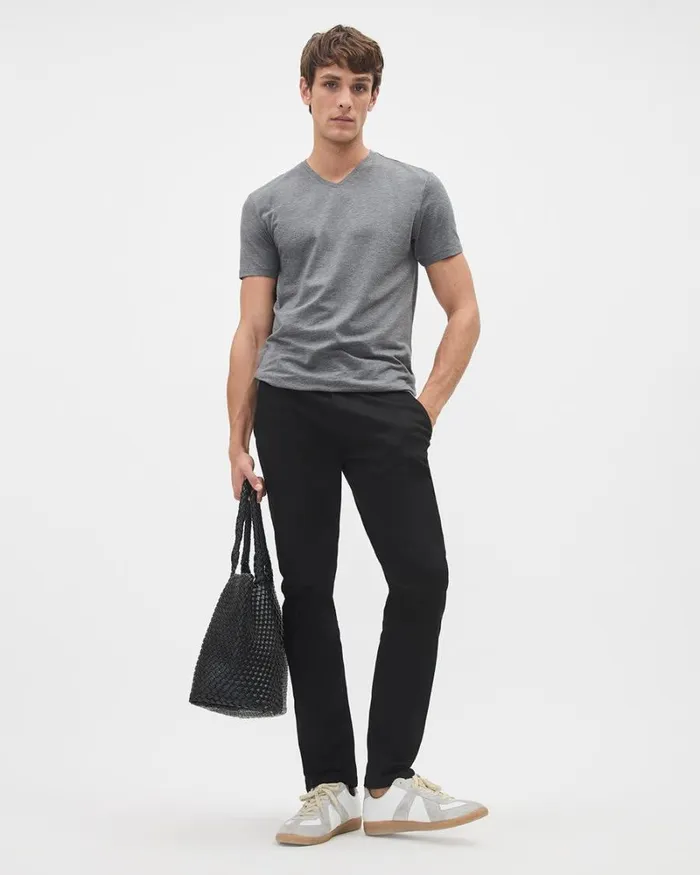 RWandCO TShirts Supima Cotton R VNeck Tshirt Dark Grey 8211 Men RWandCO TShirts Supima Cotton R VNeck Tshirt Dark Grey 8211 Men