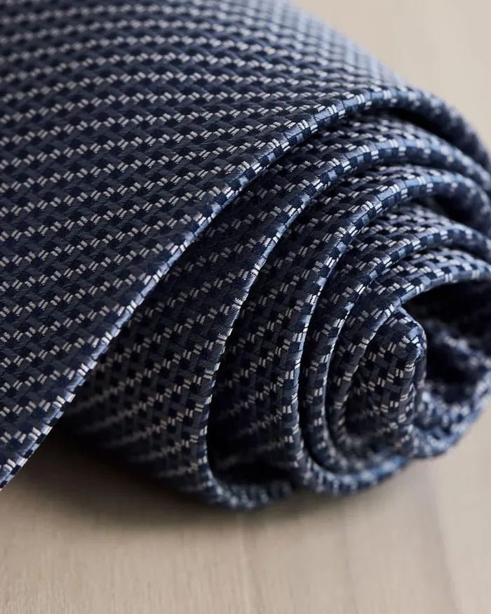 RWandCO Ties and Bow Ties Regular Navy Tie With Geometric Pattern Naval Academy 8211 Men RWandCO Ties and Bow Ties Regular Navy Tie With Geometric Pattern Naval Academy 8211 Men