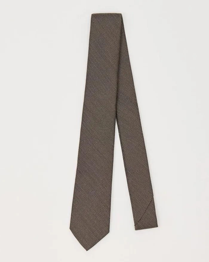 RWandCO Ties and Bow Ties Skinny Herringbone Tie Tan 8211 Men