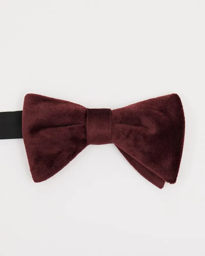 RWandCO Ties and Bow Ties Velvet Bow Tie Cognac 8211 Men
