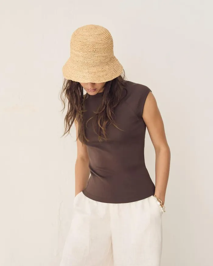 RWandCO Tops ExtendedSleeve Crewneck Tee Java 8211 Women