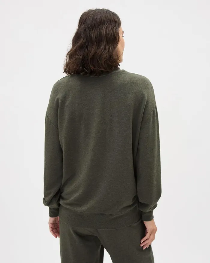 RWandCO Tops The Easy Nursing Sweater 8211 Thyme Maternity Kalamata Mix 8211 Women RWandCO Tops The Easy Nursing Sweater 8211 Thyme Maternity Kalamata Mix 8211 Women