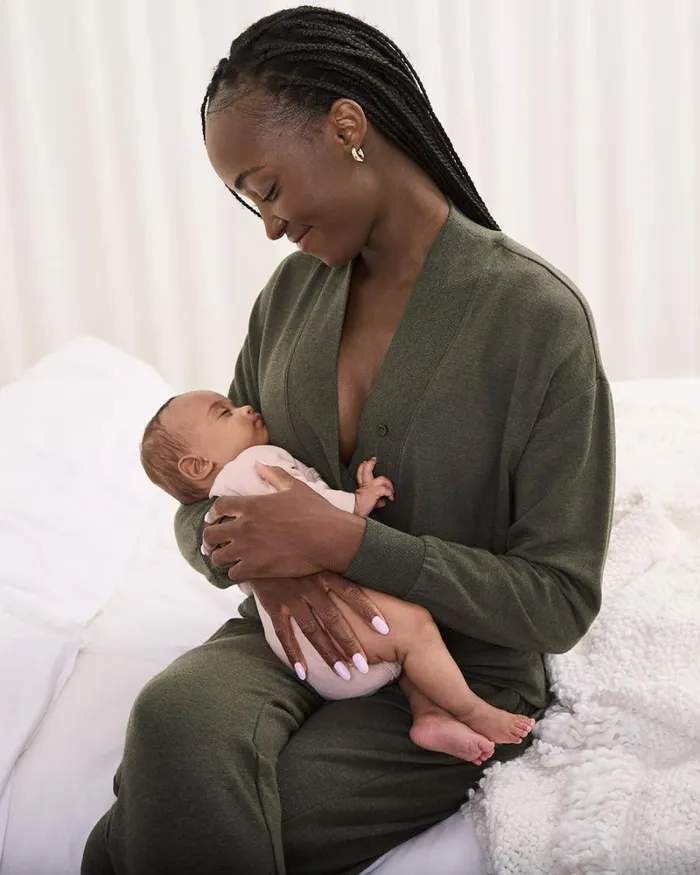 RWandCO Tops The Easy Nursing Sweater 8211 Thyme Maternity Kalamata Mix 8211 Women RWandCO Tops The Easy Nursing Sweater 8211 Thyme Maternity Kalamata Mix 8211 Women