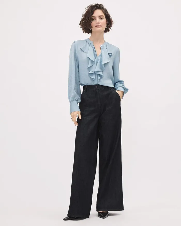 RWandCO Wide Leg Long HighWaisted WideLeg Jeans Raw Denim 8211 Women RWandCO Wide Leg Long HighWaisted WideLeg Jeans Raw Denim 8211 Women