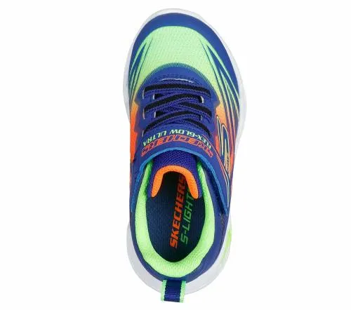 S Lights FlexGlowUltra Blue Multi Kids SKECHERS Toddlers UK Sizes 49