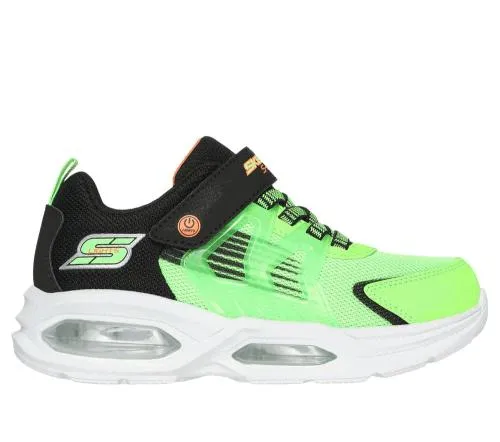 S Lights Prismatrons Lime Black Kids SKECHERS Big Kids UK Sizes 36