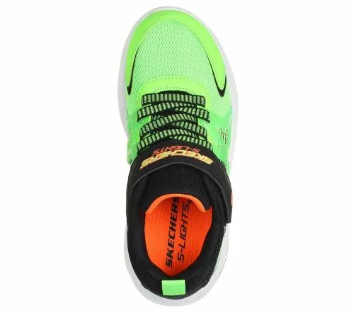 S Lights Prismatrons Lime Black Kids SKECHERS Big Kids UK Sizes 36