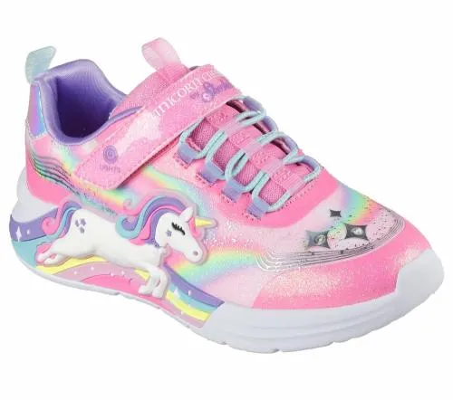 SLights Unicorn Chaser Pink Multi Kids SKECHERS Kids UK Sizes 9525