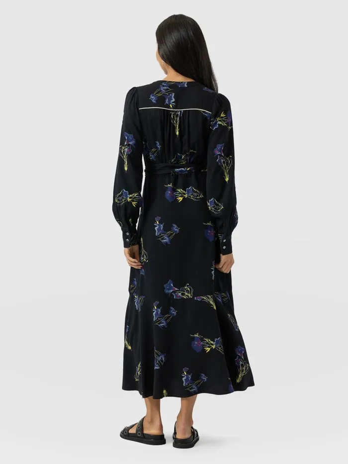 Saint And Sofia Dresses Women Adaline Zip Up Dress 8211 Blue Lily Gardens Blue Lily Gardens