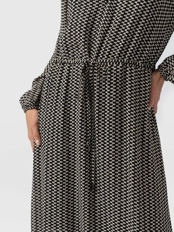 Saint And Sofia Dresses Women Evelyn High Low Dress 8211 Monochrome Wave Monochrome Wave