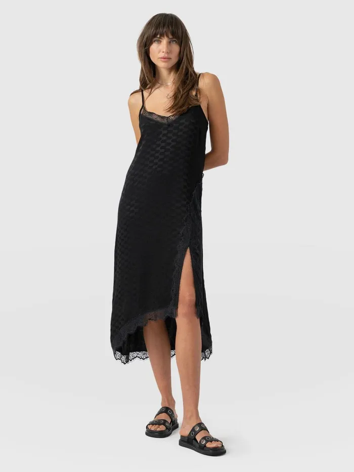 Saint And Sofia Dresses Women Harper Lace Cami Dress 8211 Black Jacquard Black Jacquard Saint And Sofia Dresses Women Harper Lace Cami Dress 8211 Black Jacquard Black Jacquard