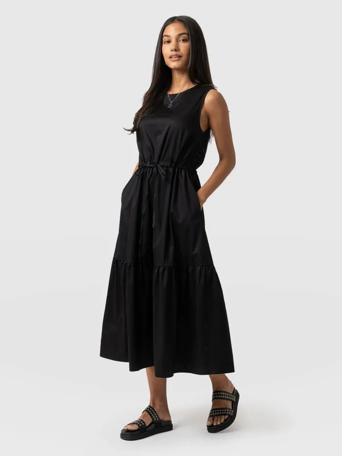 Saint And Sofia Dresses Women Kara Dress 8211 Black Broderie Black Broderie