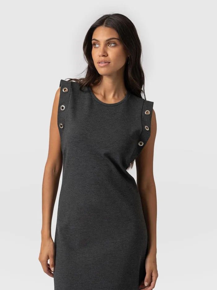 Saint And Sofia Dresses Women Rowan Dress 8211 Charcoal Eyelet Charcoal Eyelet