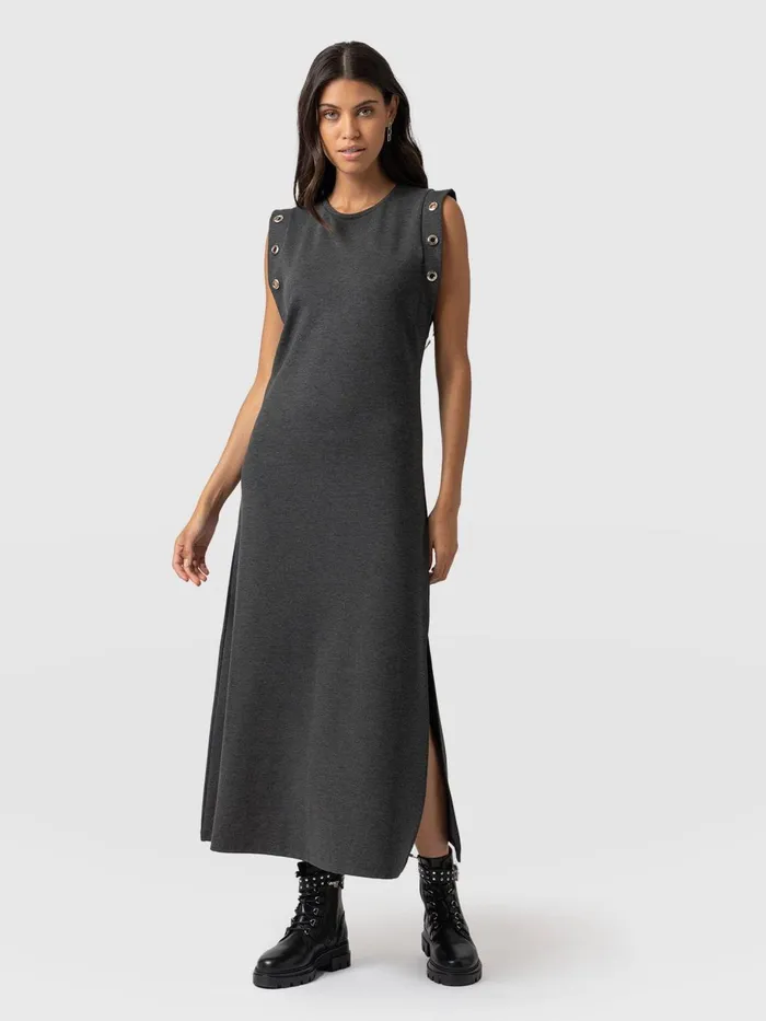 Saint And Sofia Dresses Women Rowan Dress 8211 Charcoal Eyelet Charcoal Eyelet