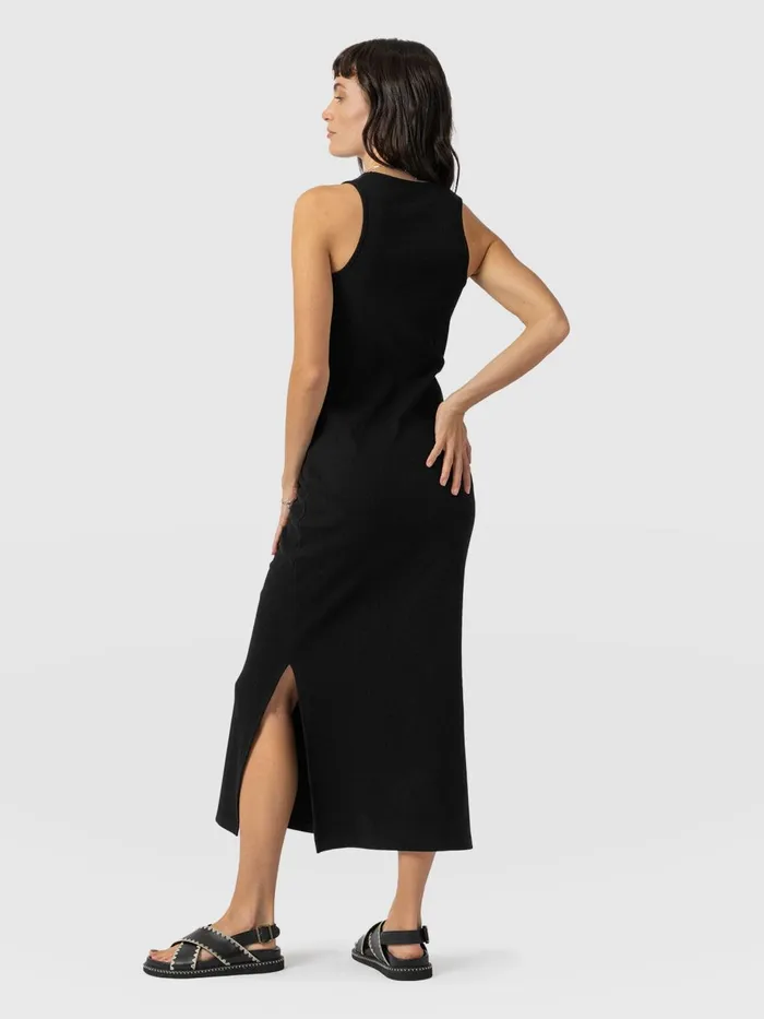 Saint And Sofia Dresses Women Sleeveless Rib Dress 8211 Black Black