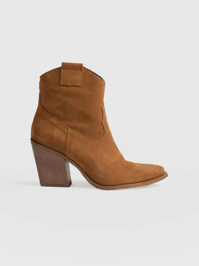 Saint And Sofia Leather Women Dallas Mid Boot 8211 Tan Tan