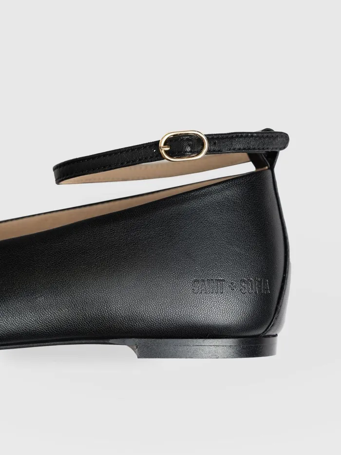 Saint And Sofia Leather Women Ophelia Leather Ballerinas 8211 Black Black