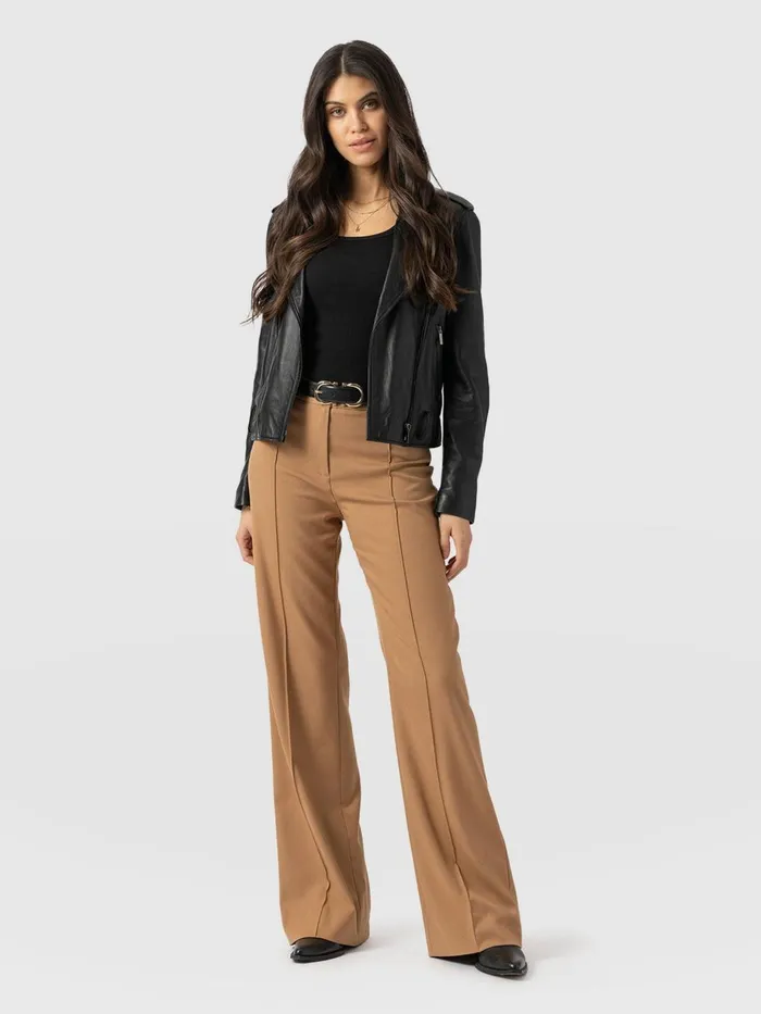 Saint And Sofia Pants Women Cambridge Tailored Wide Leg Pant 8211 Camel Camel