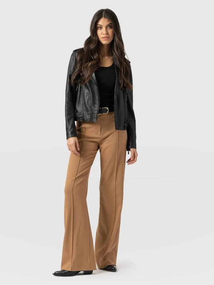 Saint And Sofia Pants Women Cambridge Tailored Wide Leg Pant 8211 Camel Camel