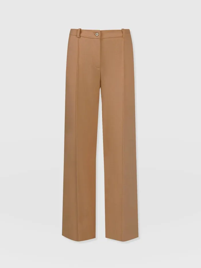 Saint And Sofia Pants Women Cambridge Tailored Wide Leg Pant 8211 Camel Camel